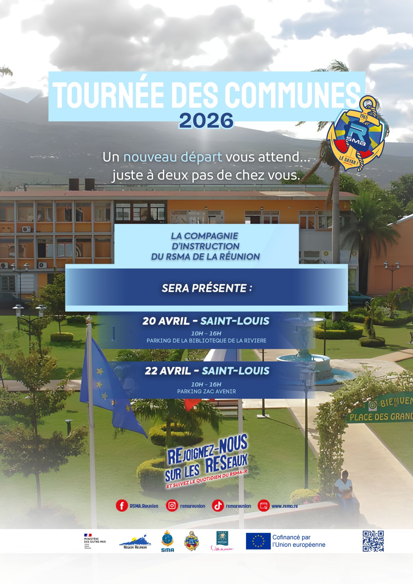 Tournée des communes du RSMA de la Réunion