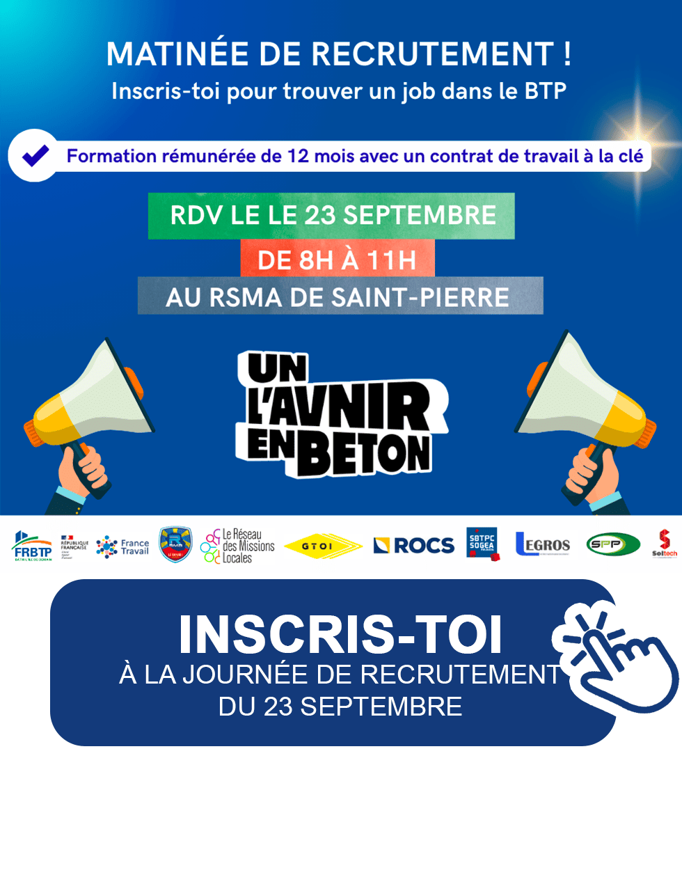 Journée de recrutement aux métiers du BTP à la Réunion